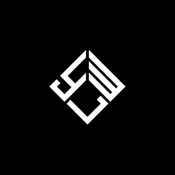 Ylw Letter Logo Design Black Background Ylw Creative Initials Letter — Stock Vector