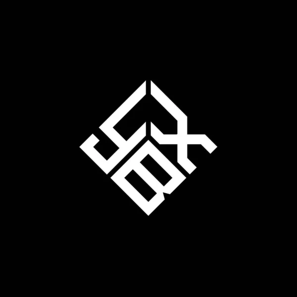 Ybx Logo Ontwerp Zwarte Achtergrond Ybx Creatieve Initialen Letter Logo — Stockvector