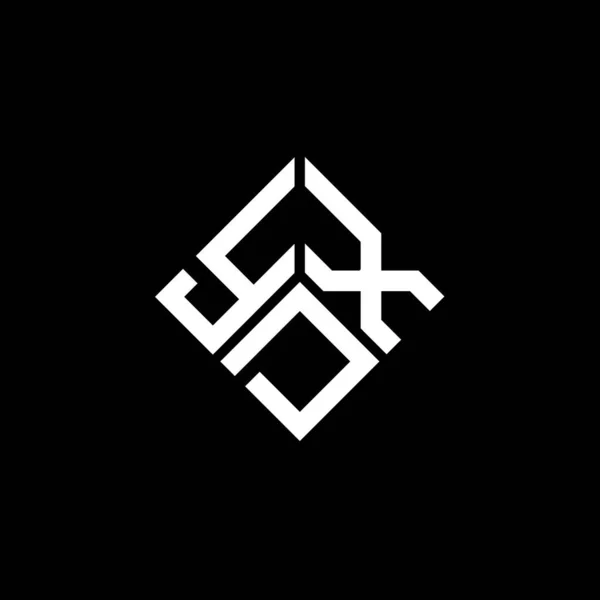Ydx Lettre Logo Design Sur Fond Noir Ydx Initiales Créatives — Image vectorielle
