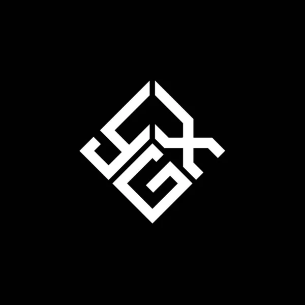 Ygx Logo Ontwerp Zwarte Achtergrond Ygx Creatieve Initialen Letter Logo — Stockvector