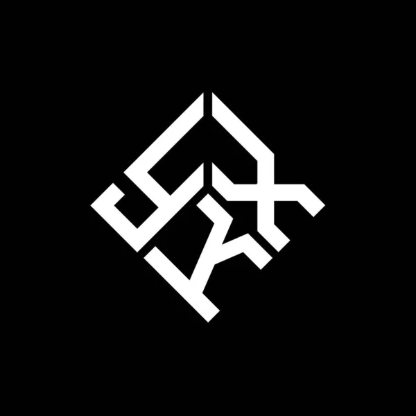 Ykx Дизайн Логотипу Чорному Тлі Творчі Ініціали Ykx Мають Поняття — стоковий вектор