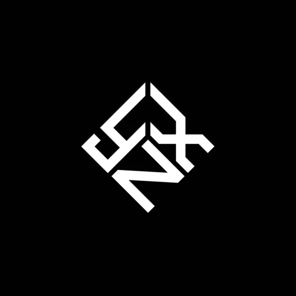 Ynx Lettre Logo Design Sur Fond Noir Ynx Initiales Créatives — Image vectorielle