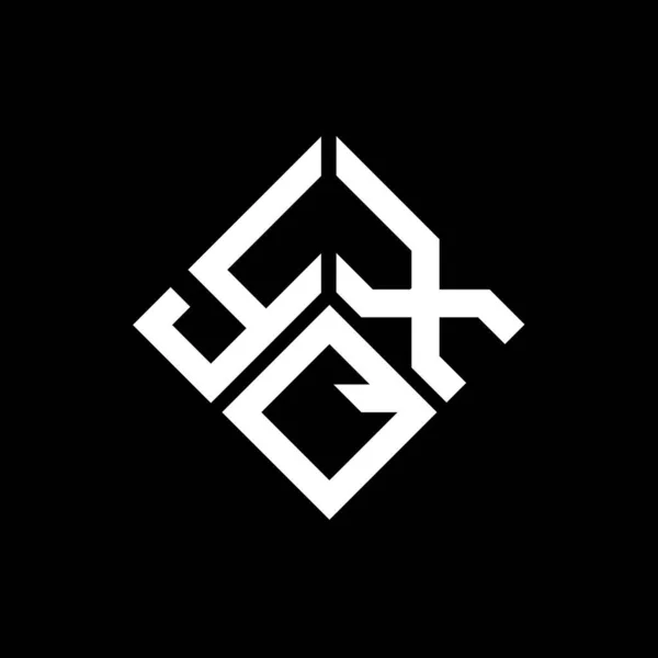 Diseño Del Logotipo Letra Yqx Sobre Fondo Negro Yqx Iniciales — Vector de stock