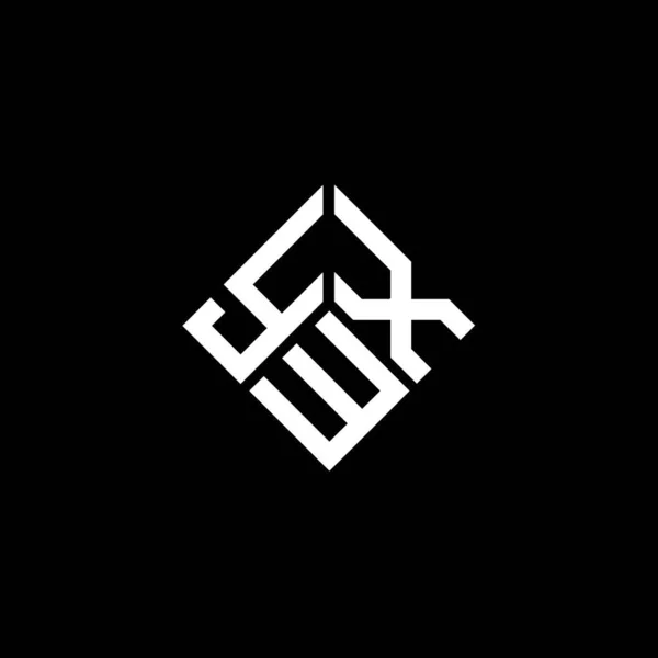 Ywx Logo Ontwerp Zwarte Achtergrond Ywx Creatieve Initialen Letter Logo — Stockvector