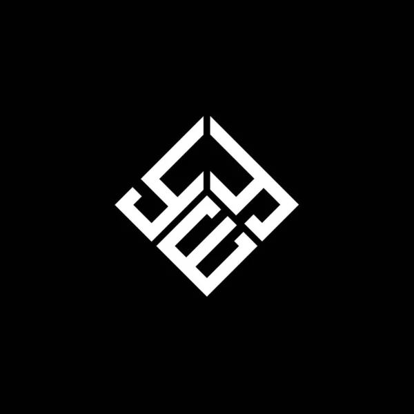 Yey Design Logotipo Carta Fundo Preto Yey Iniciais Criativas Conceito — Vetor de Stock