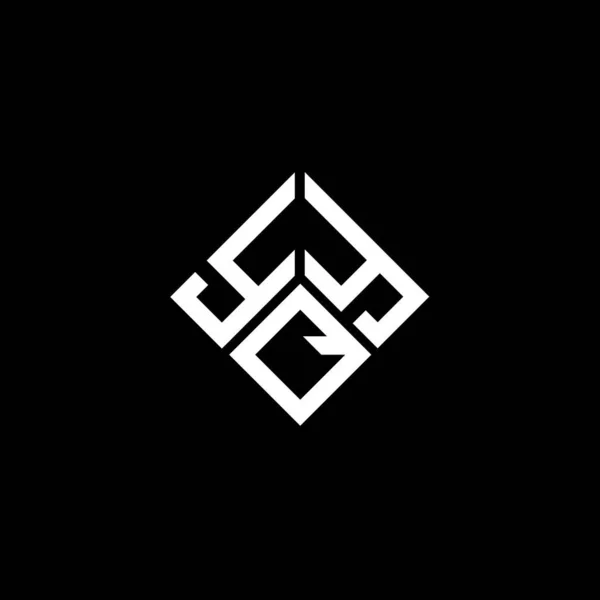 Siyah Arka Planda Yqy Harf Logosu Tasarımı Yqy Yaratıcı Harflerin — Stok Vektör