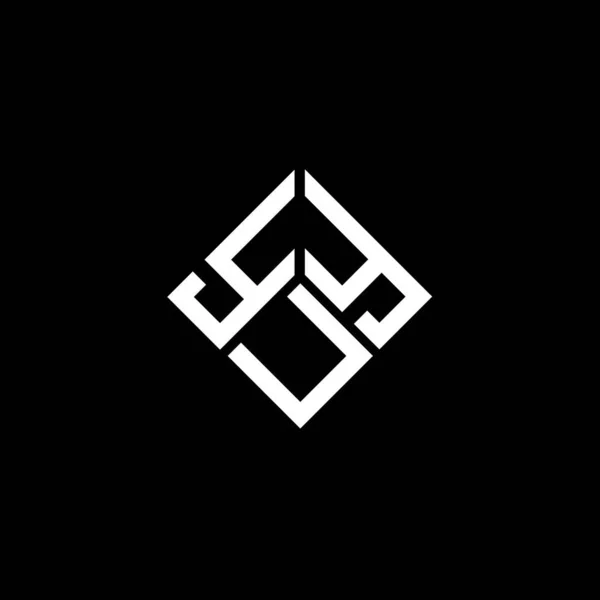 Yuy Lettera Logo Design Sfondo Nero Yuy Creativo Iniziali Lettera — Vettoriale Stock