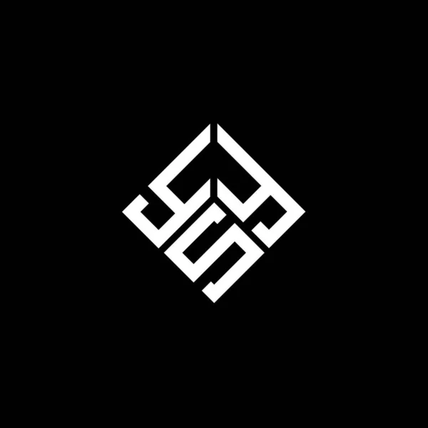 Ysy Design Logotipo Carta Fundo Preto Ysy Iniciais Criativas Conceito — Vetor de Stock