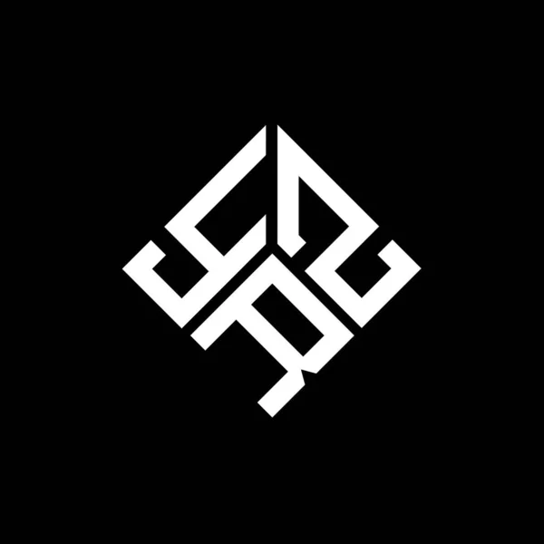 Σχεδιασμός Λογότυπου Yrz Μαύρο Φόντο Yrz Δημιουργική Αρχικά Γράμμα Λογότυπο — Διανυσματικό Αρχείο