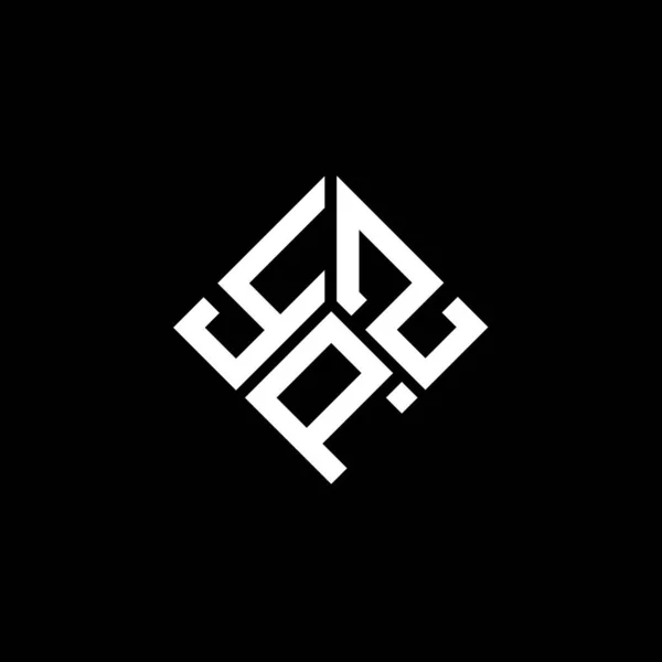 Ypz Logo Ontwerp Zwarte Achtergrond Ypz Creatieve Initialen Letter Logo — Stockvector