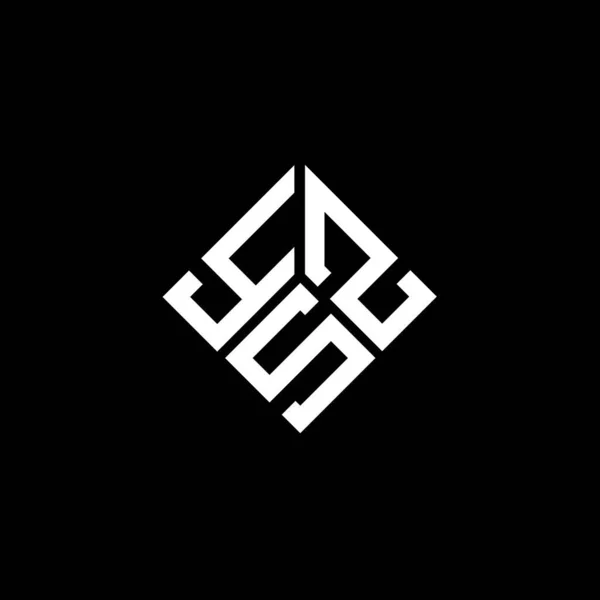 Diseño Del Logotipo Letra Ysz Sobre Fondo Negro Ysz Iniciales — Vector de stock