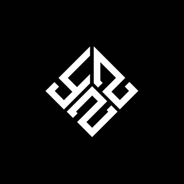 Diseño Del Logotipo Letra Yzz Sobre Fondo Negro Yzz Iniciales — Archivo Imágenes Vectoriales