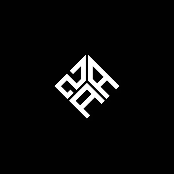 Zaa Letter Logo Design Black Background Zaa Creative Initials Letter — Stock vektor