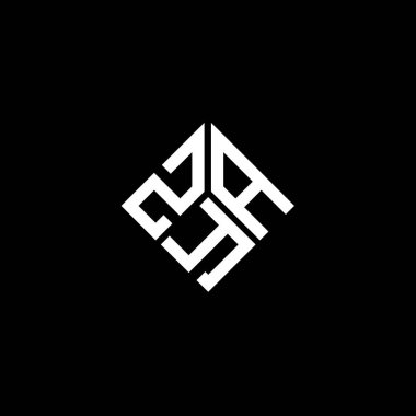 Siyah arka planda ZYA harf logosu tasarımı. ZYA yaratıcı harflerin baş harfleri logo kavramı. ZYA harf tasarımı.