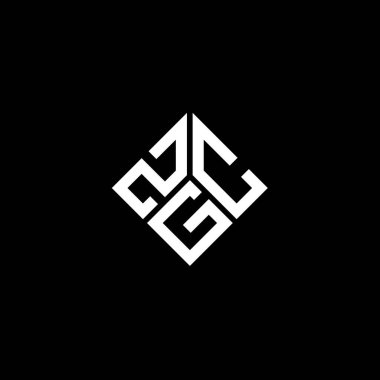 Siyah arkaplanda ZGC harf logosu tasarımı. ZGC yaratıcı harf logosu kavramı. ZGC harf tasarımı.