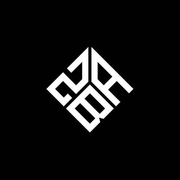 Zba Letter Logo Ontwerp Zwarte Achtergrond Zba Creatieve Initialen Letter — Stockvector