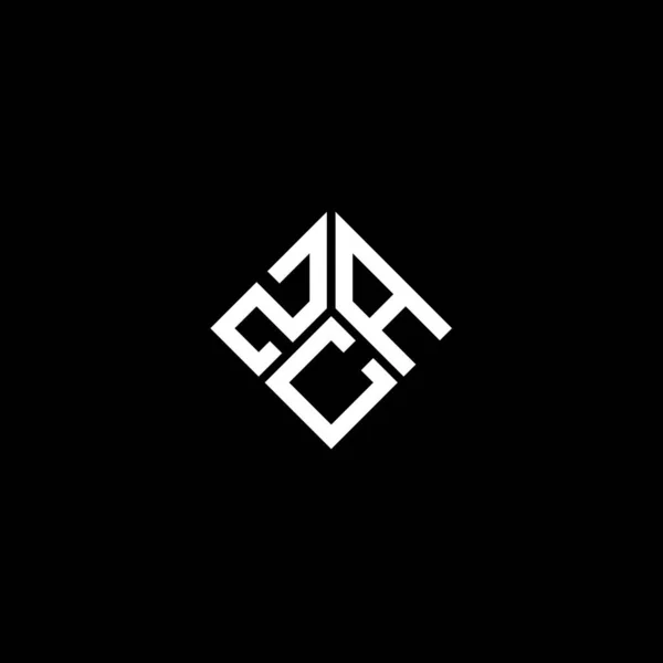 Projekt Logo Litery Zca Czarnym Tle Kreatywne Inicjały Zca Koncepcja — Wektor stockowy
