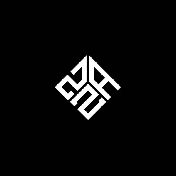 Logo Zza Disegno Lettera Sfondo Nero Zza Creative Iniziali Lettera — Vettoriale Stock