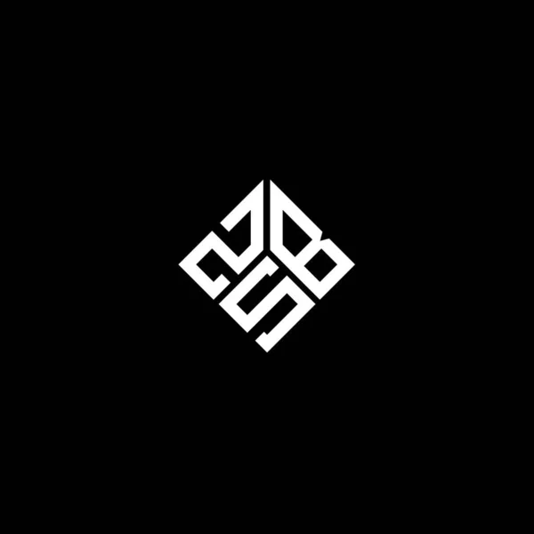 Σχεδιασμός Λογότυπου Επιστολής Zsb Μαύρο Φόντο Δημιουργικά Αρχικά Zsb Έννοια — Διανυσματικό Αρχείο
