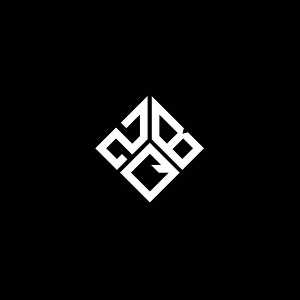 Σχεδιασμός Λογότυπου Γραμμάτων Zqb Μαύρο Φόντο Zqb Δημιουργικό Πρωτότυπο Γράμμα — Διανυσματικό Αρχείο