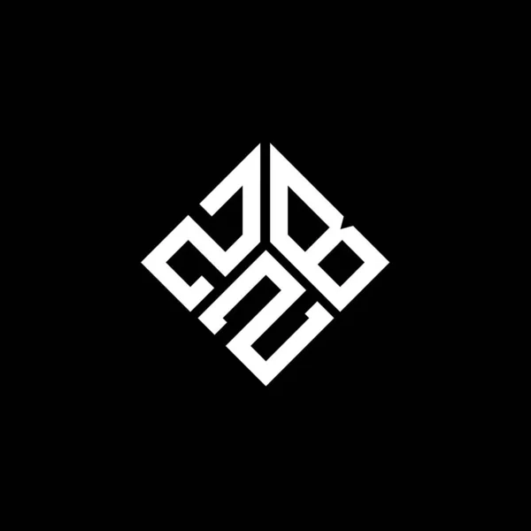 Zzb Logo Ontwerp Zwarte Achtergrond Zzb Creatieve Initialen Letter Logo — Stockvector
