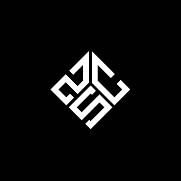 Zsc Schriftzug Logo Design Auf Schwarzem Hintergrund Zsc Kreative Initialen — Stockvektor