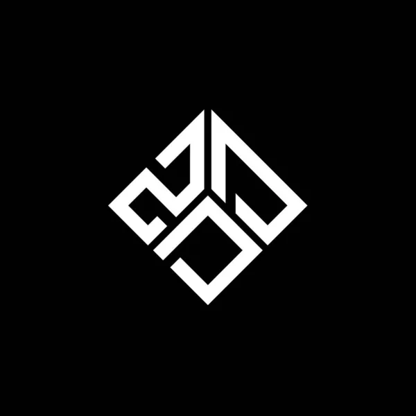 Siyah Arka Planda Zdd Harfi Logo Tasarımı Zdd Yaratıcı Harflerin — Stok Vektör