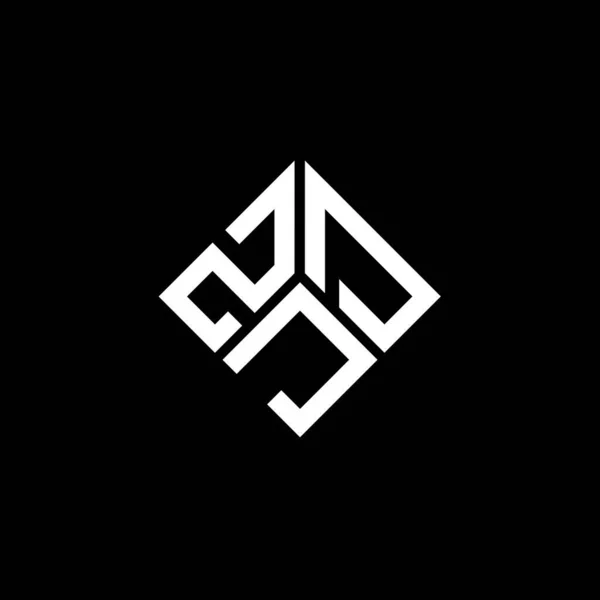 Diseño Del Logotipo Letra Zjd Sobre Fondo Negro Zjd Iniciales — Archivo Imágenes Vectoriales