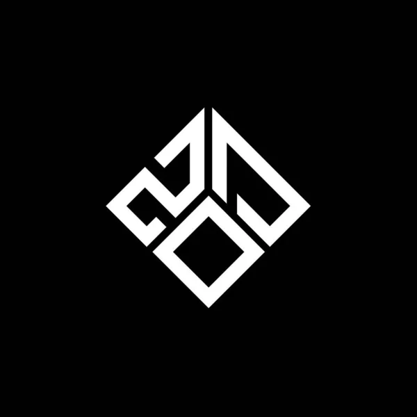 Zod Logo Zwarte Achtergrond Zod Creatieve Initialen Letter Logo Concept — Stockvector