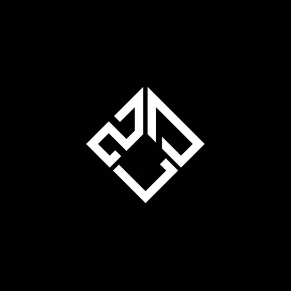 Projekt Logo Litery Zld Czarnym Tle Zld Twórcze Inicjały Koncepcja — Wektor stockowy