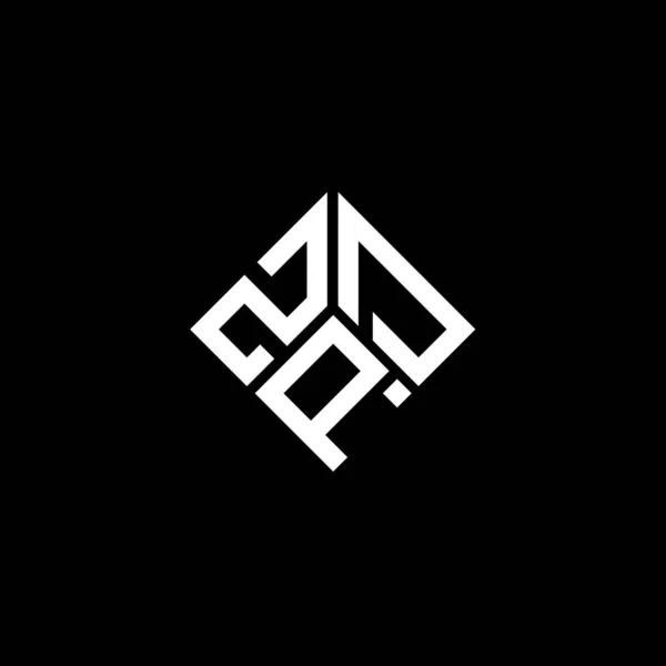 Σχεδιασμός Λογότυπου Γράμματος Zpd Μαύρο Φόντο Δημιουργικά Αρχικά Zpd Έννοια — Διανυσματικό Αρχείο