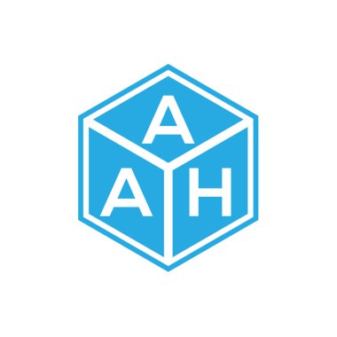 Siyah arka planda AAH harfli logo tasarımı. Yaratıcı harflerin baş harfleri logo konsepti. AAH harf tasarımı.