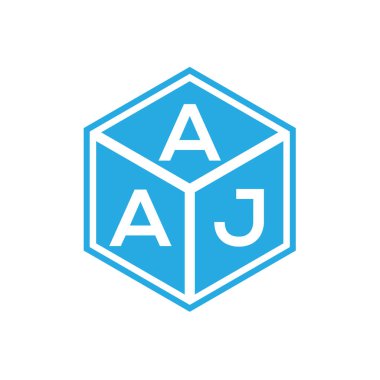 Siyah arka planda AAJ harf logosu tasarımı. AAJ yaratıcı harflerin baş harfleri logo kavramı. AAJ harf tasarımı.