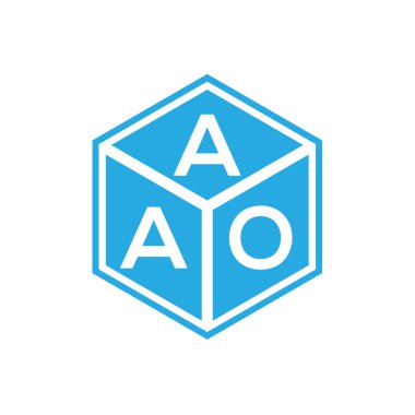 Siyah arka planda AAO harf logosu tasarımı. AAO yaratıcı harf logosu konsepti. AAO harf tasarımı.