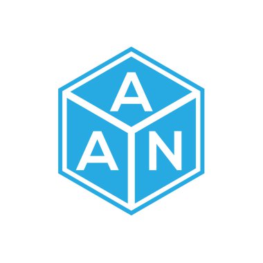 Siyah arka planda AAN harf logosu tasarımı. AAN yaratıcı harfler logosu konsepti. AAN harf tasarımı.