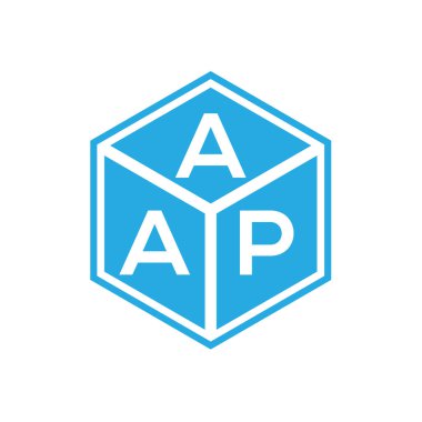 Siyah arka planda AAP harf logosu tasarımı. AAP yaratıcı harf logosu konsepti. AAP harf tasarımı.