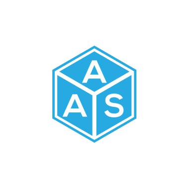 Siyah arka planda AAS harf logosu tasarımı. AAS yaratıcı harflerin baş harfleri logo kavramı. AAS harf tasarımı.