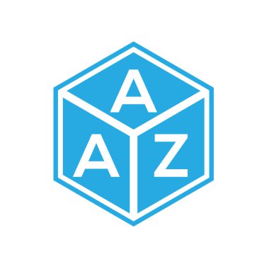 Siyah arkaplanda AAZ harfi logo tasarımı. AAZ yaratıcı harf logosu konsepti. AAZ harf tasarımı.