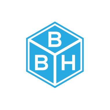 Siyah arka planda BBH harf logosu tasarımı. BBH yaratıcı harflerin baş harfleri logo kavramı. BBH harf tasarımı.