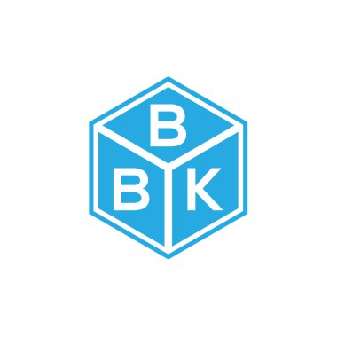 Siyah arkaplanda BBK harf logosu tasarımı. BBK yaratıcı harflerin baş harfleri logo kavramı. BBK harf tasarımı.
