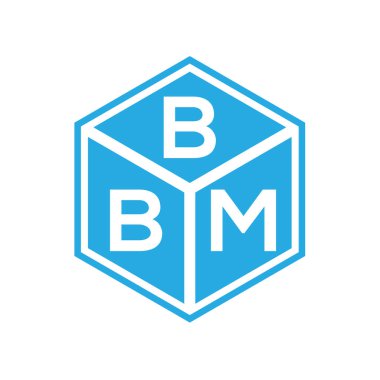 Siyah arka planda BBM harfi logo tasarımı. BBM yaratıcı harflerin baş harfleri logo kavramı. BBM harf tasarımı.