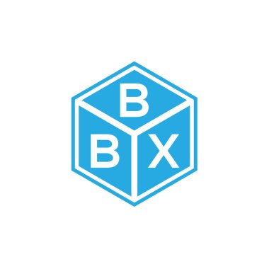 Siyah arkaplanda BBX harfli logo tasarımı. BBX yaratıcı harflerin baş harfleri logo kavramı. BBX harf tasarımı.