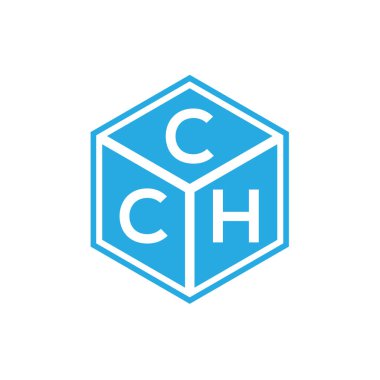 Siyah arka planda CCH harfi logo tasarımı. CCH yaratıcı harf logosu konsepti. CCH harf tasarımı.