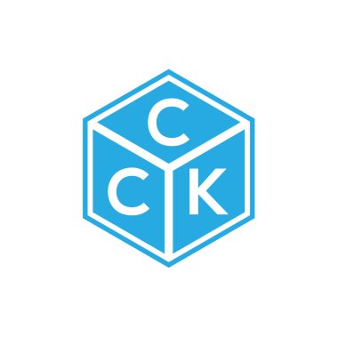 Siyah arkaplanda CCK harf logosu tasarımı. CCK yaratıcı harflerin baş harfleri logo kavramı. CCK harf tasarımı.