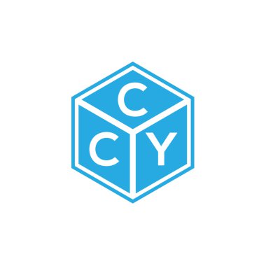 Siyah arka planda CCY harf logosu tasarımı. CCY yaratıcı harflerin baş harfleri logo kavramı. CCY harf tasarımı.