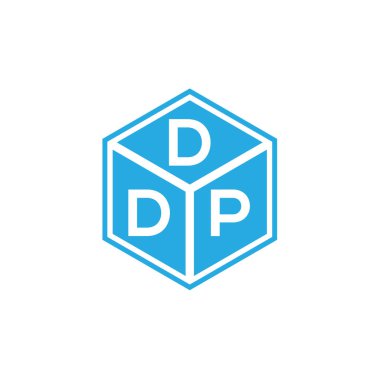 Siyah arka planda DDP harf logosu tasarımı. DDP yaratıcı harflerin baş harfleri logo kavramı. DDP harf tasarımı.