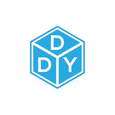 Siyah arka planda DDY mektup logosu tasarımı. DDY yaratıcı harflerin baş harfleri logo kavramı. DDY mektup tasarımı.