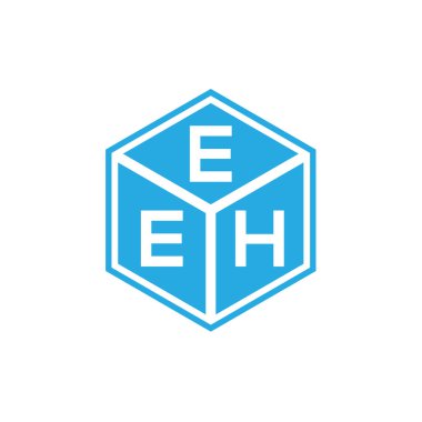 Siyah arkaplanda EEH harf logosu tasarımı. EEH yaratıcı harflerin baş harfleri logo kavramı. EEH harf tasarımı.