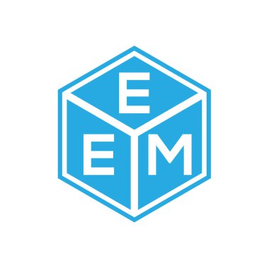 Siyah arkaplanda EEM harf logosu tasarımı. Elektromanyetik harflerin baş harfleri logo konsepti. EEM harf tasarımı.
