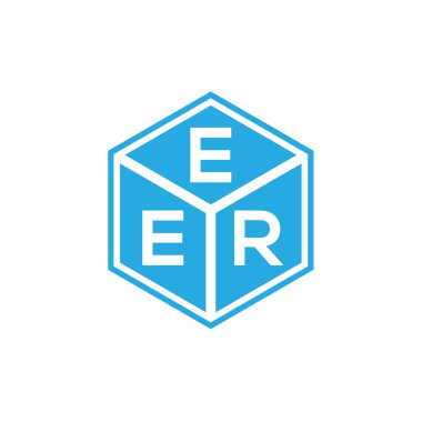 Siyah arka planda EER harf logosu tasarımı. EER yaratıcı harfler logosu konsepti. EER harf tasarımı.